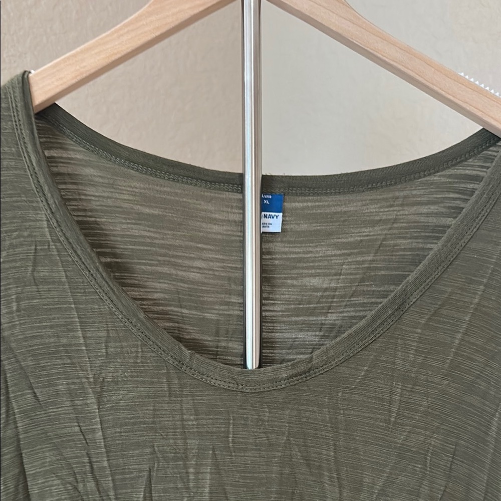 Old Navy Luxe Olive Green Dolman Sleeve T-Shirt - Picture 6 of 6